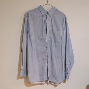 Men's Blue Button-Up Shirt